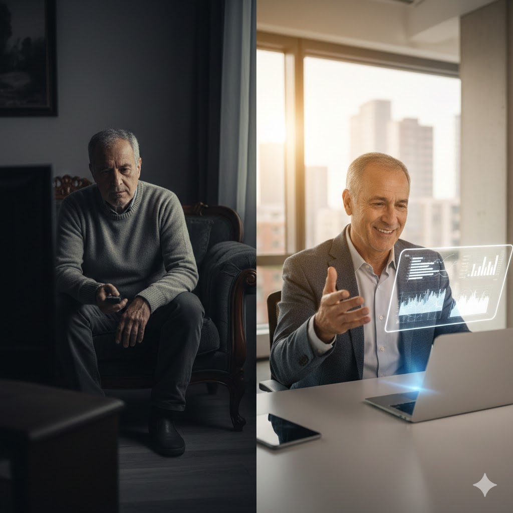 Estrategias de reempleo para seniors y éxito en la jubilación mediante el uso de inteligencia artificial.