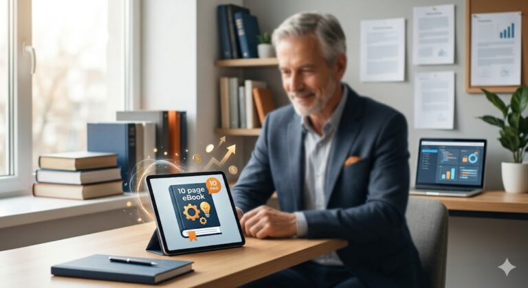 Un experto senior aplicando una estrategia de escritura para blogs para convertir su experiencia en autoridad digital.